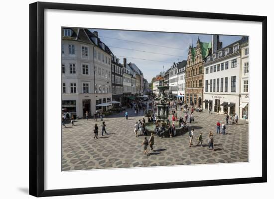 Stroget, the Main Pedestrian Shopping Street, Copenhagen, Denmark, Scandinavia, Europe-Yadid Levy-Framed Photographic Print