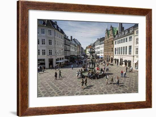 Stroget, the Main Pedestrian Shopping Street, Copenhagen, Denmark, Scandinavia, Europe-Yadid Levy-Framed Photographic Print