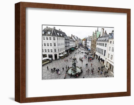 Stroget, the Main Pedestrian Shopping Street, Copenhagen, Denmark, Scandinavia, Europe-Yadid Levy-Framed Photographic Print