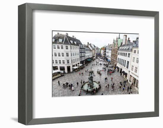 Stroget, the Main Pedestrian Shopping Street, Copenhagen, Denmark, Scandinavia, Europe-Yadid Levy-Framed Photographic Print