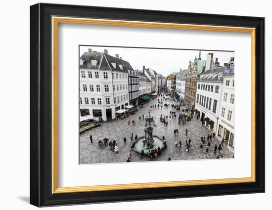 Stroget, the Main Pedestrian Shopping Street, Copenhagen, Denmark, Scandinavia, Europe-Yadid Levy-Framed Photographic Print