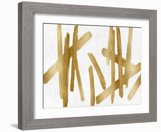 Strokes Gold II-Ellie Roberts-Framed Art Print