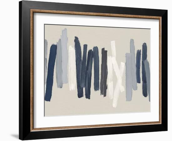 Strokes in Blue-Ellie Roberts-Framed Art Print