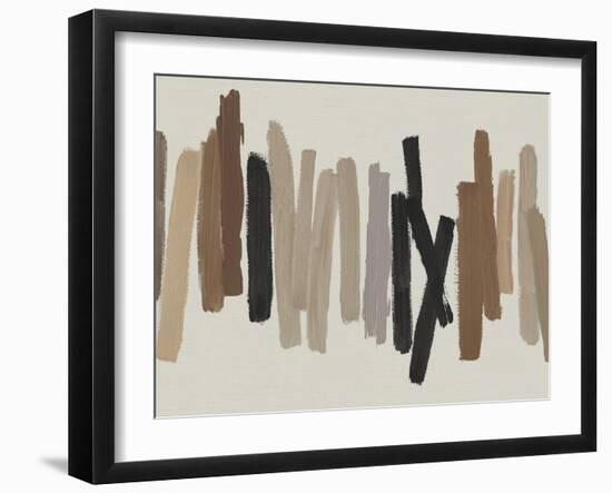 Strokes in Brown I-Ellie Roberts-Framed Art Print