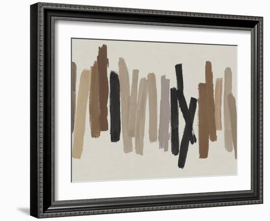 Strokes in Brown I-Ellie Roberts-Framed Art Print