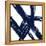 Strokes in Navy I-Megan Morris-Framed Stretched Canvas