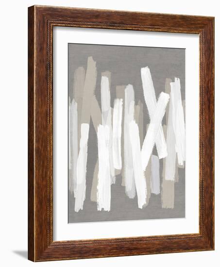 Strokes Neutral III-Ellie Roberts-Framed Art Print