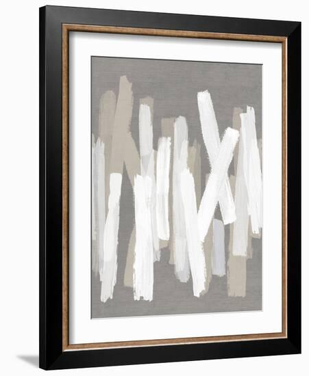 Strokes Neutral III-Ellie Roberts-Framed Art Print