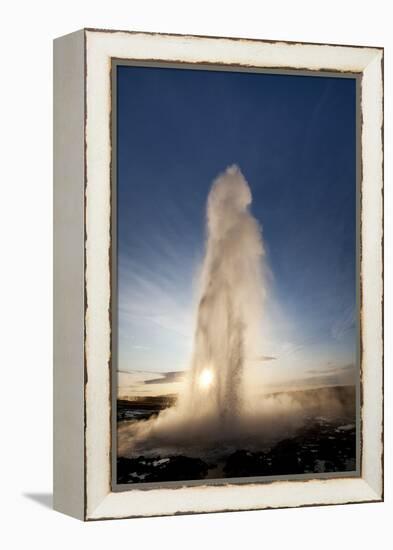 Strokkur Geyser at Sunrise-Paul Souders-Framed Premier Image Canvas