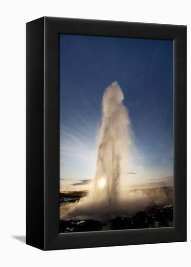 Strokkur Geyser at Sunrise-Paul Souders-Framed Premier Image Canvas