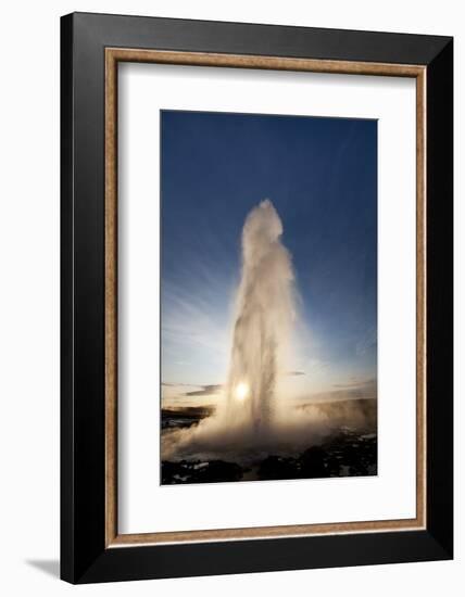 Strokkur Geyser at Sunrise-Paul Souders-Framed Photographic Print