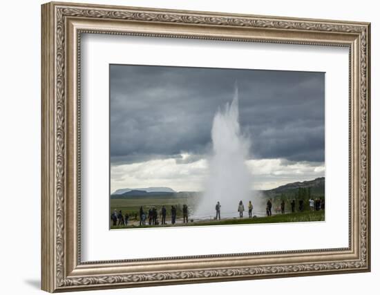 Strokkur Geyser, Geysir, Golden Circle, Iceland, Polar Regions-Yadid Levy-Framed Photographic Print