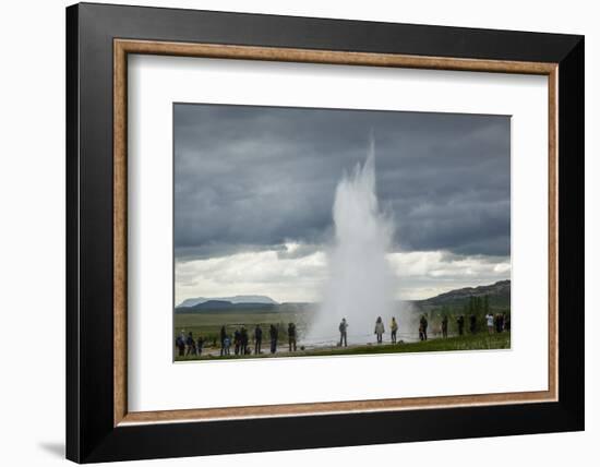 Strokkur Geyser, Geysir, Golden Circle, Iceland, Polar Regions-Yadid Levy-Framed Photographic Print