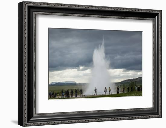 Strokkur Geyser, Geysir, Golden Circle, Iceland, Polar Regions-Yadid Levy-Framed Photographic Print