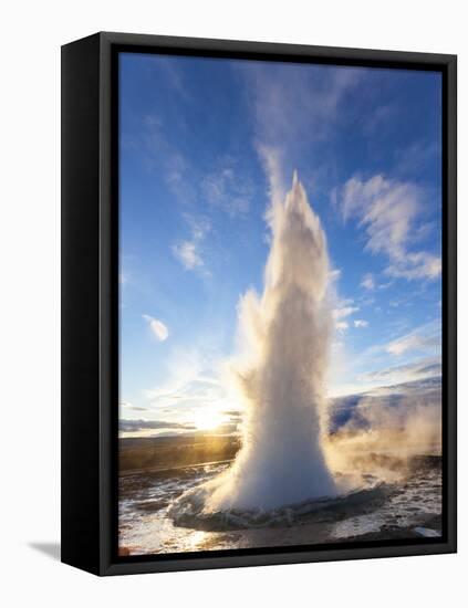 Strokkur (the Churn), Geysir, Golden Circle, Iceland-Peter Adams-Framed Premier Image Canvas