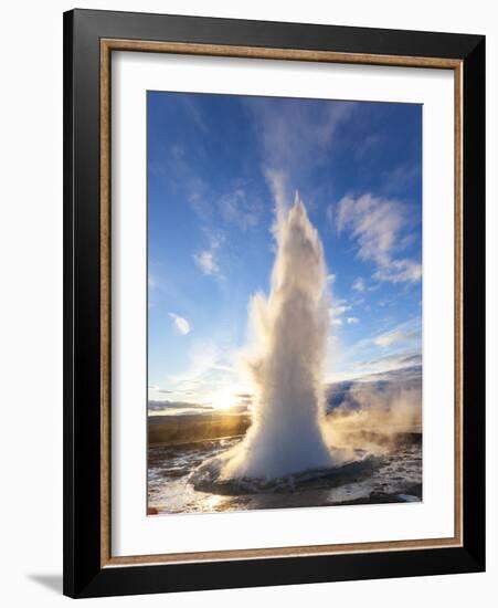Strokkur (the Churn), Geysir, Golden Circle, Iceland-Peter Adams-Framed Photographic Print