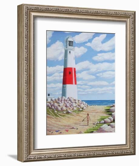 Stroll by Portland Bill-Liz Wright-Framed Giclee Print