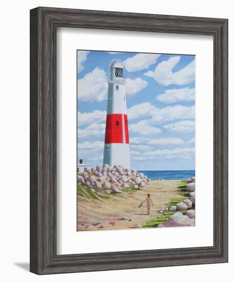 Stroll by Portland Bill-Liz Wright-Framed Giclee Print