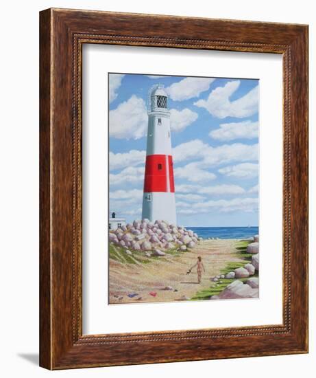 Stroll by Portland Bill-Liz Wright-Framed Giclee Print