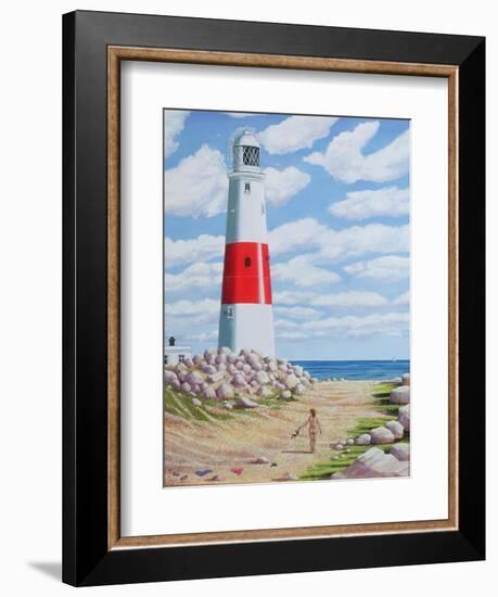 Stroll by Portland Bill-Liz Wright-Framed Giclee Print