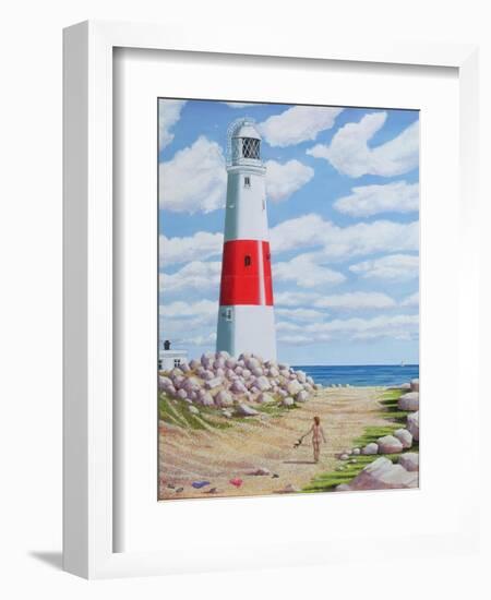 Stroll by Portland Bill-Liz Wright-Framed Giclee Print