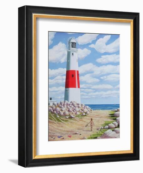 Stroll by Portland Bill-Liz Wright-Framed Giclee Print