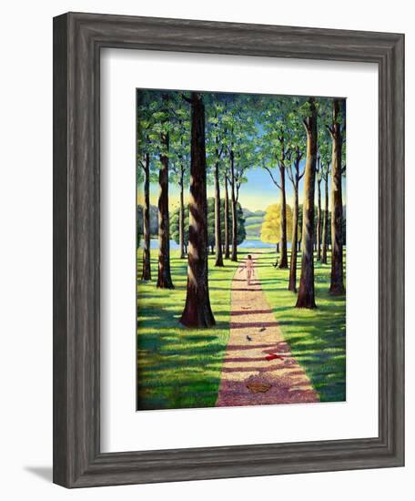 Stroll in Richmond Park, 1995-Liz Wright-Framed Giclee Print