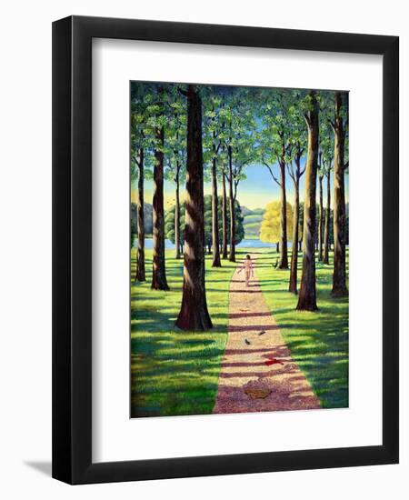 Stroll in Richmond Park, 1995-Liz Wright-Framed Giclee Print