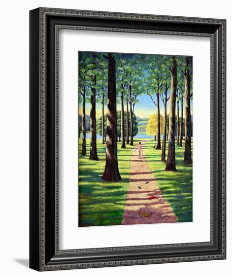 Stroll in Richmond Park, 1995-Liz Wright-Framed Giclee Print