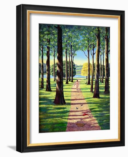 Stroll in Richmond Park, 1995-Liz Wright-Framed Giclee Print