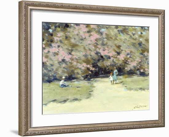 Stroll in the Park-Andre Gisson-Framed Premium Giclee Print