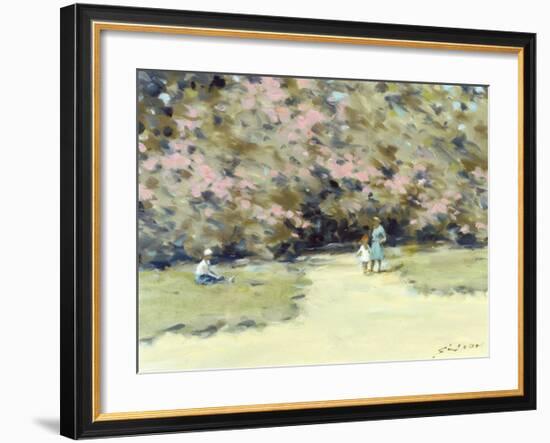 Stroll in the Park-Andre Gisson-Framed Premium Giclee Print