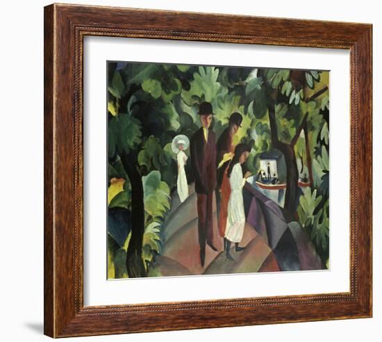 Stroll on the Bridge 2-Auguste Macke-Framed Giclee Print