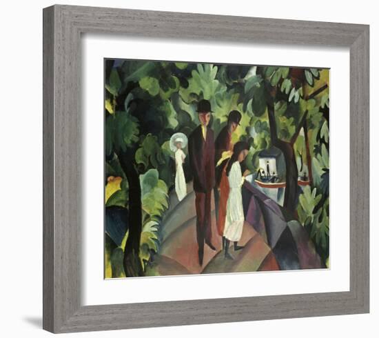 Stroll on the Bridge 2-Auguste Macke-Framed Giclee Print