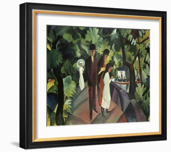 Stroll on the Bridge 2-Auguste Macke-Framed Giclee Print