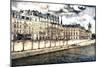 Stroll to the waterfront in Paris-Philippe Hugonnard-Mounted Giclee Print