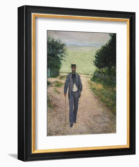 Stroller by the Sea, 1885-Gustave Caillebotte-Framed Giclee Print