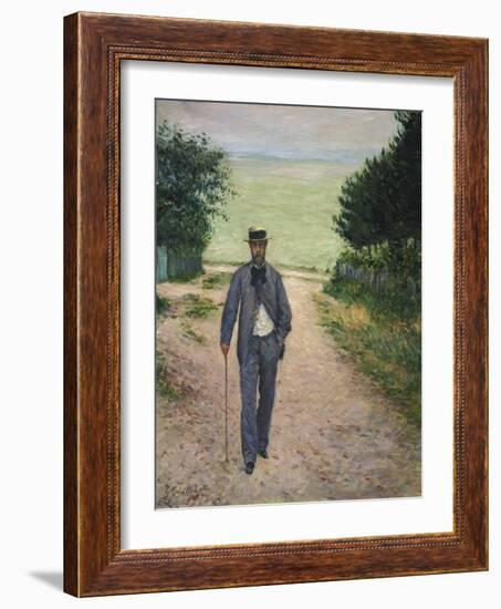 Stroller by the Sea, 1885-Gustave Caillebotte-Framed Giclee Print