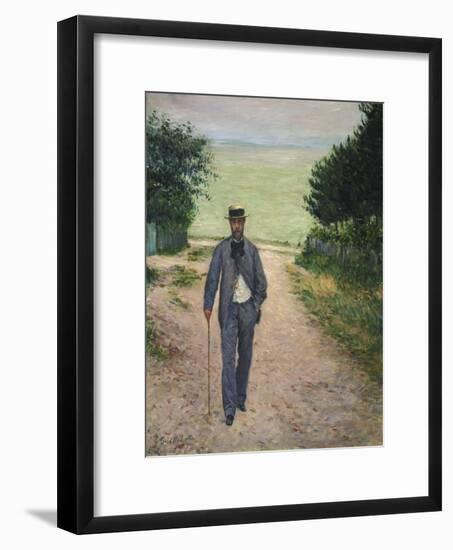 Stroller by the Sea, 1885-Gustave Caillebotte-Framed Giclee Print