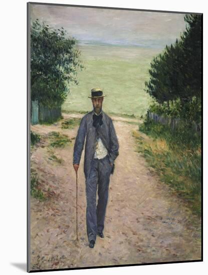 Stroller by the Sea. Promeneur au Bord de La Mer, 1885-Gustave Caillebotte-Mounted Giclee Print