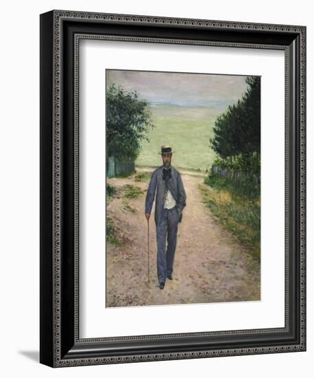 Stroller by the Sea; Promeneur Au Bord De La Mer, 1885-Gustave Caillebotte-Framed Giclee Print