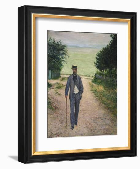 Stroller by the Sea; Promeneur Au Bord De La Mer, 1885-Gustave Caillebotte-Framed Giclee Print