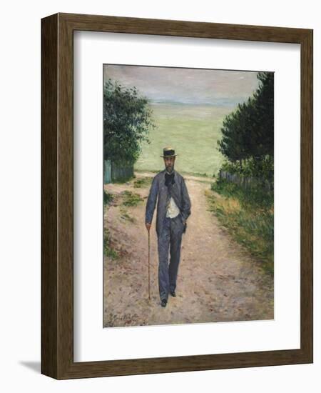 Stroller by the Sea. Promeneur au Bord de La Mer, 1885-Gustave Caillebotte-Framed Giclee Print