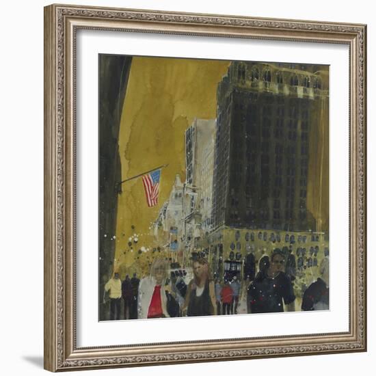 Strollers on the Side Walk, New York-Susan Brown-Framed Giclee Print