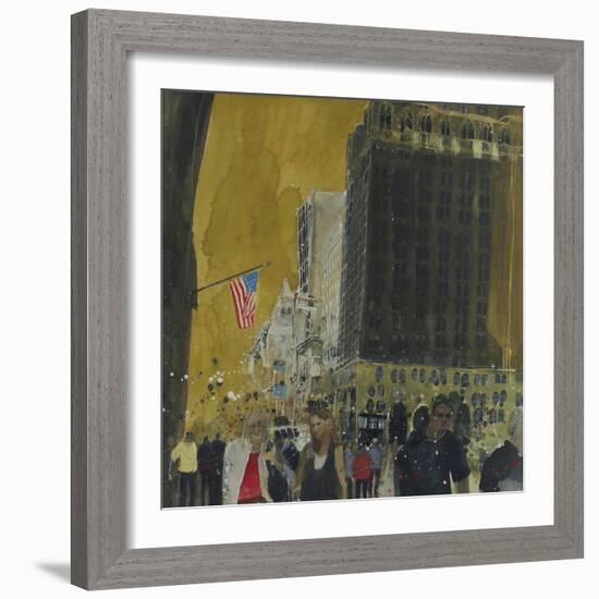 Strollers on the Side Walk, New York-Susan Brown-Framed Giclee Print