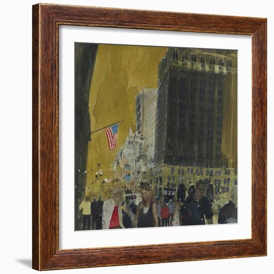 Strollers on the Side Walk, New York-Susan Brown-Framed Giclee Print