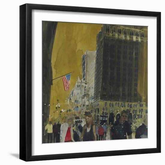 Strollers on the Side Walk, New York-Susan Brown-Framed Giclee Print