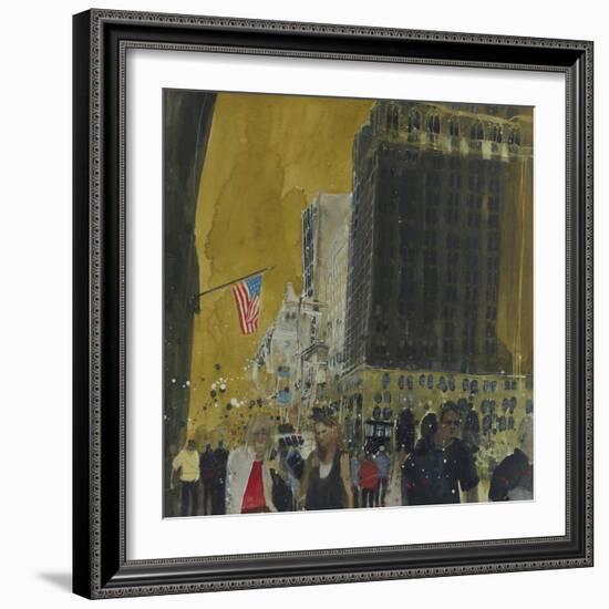 Strollers on the Side Walk, New York-Susan Brown-Framed Giclee Print