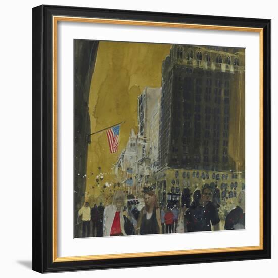 Strollers on the Side Walk, New York-Susan Brown-Framed Giclee Print