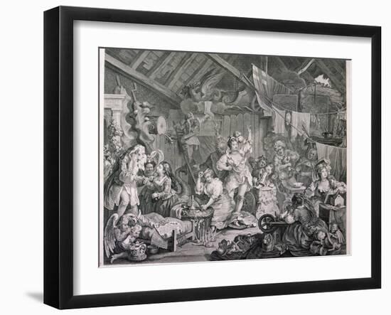 Strolling Actresses Dressing in a Barn, 1738-William Hogarth-Framed Giclee Print